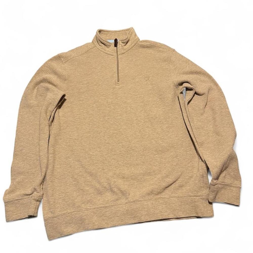 Chaps mens tan quarter zip